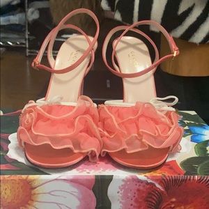 Gucci ruffle tulle sandal size 37.5
